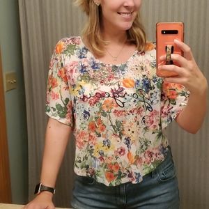 Retro Doll | "Gorgeous" Floral Crop Top